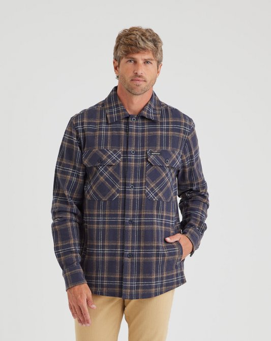 JAQUETA OVERSHIRT FLANELA TRUCKER XADREZ